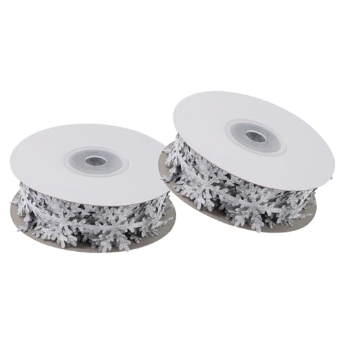 UTHCLO 2 Stück Weihnachts Geschenkband Schneeflockenmuster Langlebiges Formstabiles Dekoband aus Hochwertigem Vliesstoff für Verpackung DIY Basteln und Festdekoration UTHCLO 2 Stück Weihnachts Geschenkband Schneeflockenmuster Langlebiges Formstabiles Dekoband aus Hochwertigem Vliesstoff für Verpackung DIY Basteln und Festdekoration von UTHCLO