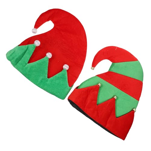 UTHCLO 2 Stücke Teiliges Weihnachts Elfenmützen Kreativer aus Stabilem Leichter Festtagsdeko Hut für Weihnachtsfeier Cosplay und Festliche Verkleidung von UTHCLO