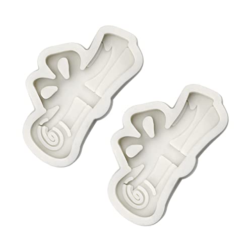 UTHCLO 2 Teiliges Gelatine Form Set Pfannen Geometrische Quadratische Dosen Silikonbeton Fondant Zahlenstift Deckel Dekoration Schmuckhalter Goldenes Medaillon von UTHCLO
