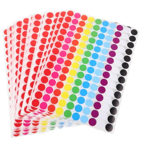 UTHCLO 20 Blatt Punktaufkleber Selbstklebend Ablösbar Farbige Klebepunkte für Schule Büro Organisation Markierung Beschriftung Kleine Kreise Aufkleber UTHCLO 20 Blatt Punktaufkleber Selbstklebend Ablösbar Farbige Klebepunkte für Schule Büro Organisation Markierung Beschriftung Kleine Kreise Aufkleber von UTHCLO