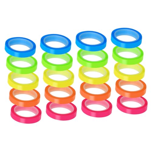 UTHCLO 20 Rollen Transparente Haftmarker Klebeband Selbstklebend Wasserfest Praktische Seitenmarkierer für Schule Büro Lesen und Notizen von UTHCLO