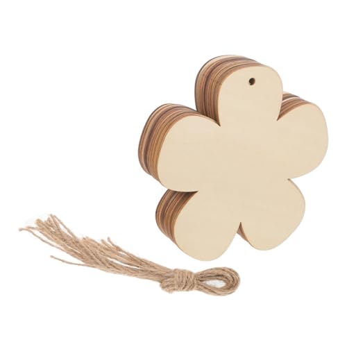 UTHCLO 20 Stück Diy Holzteile für Kreative Projekte Leere Holzscheiben zum Bemalen und Dekorieren von Handarbeiten von UTHCLO