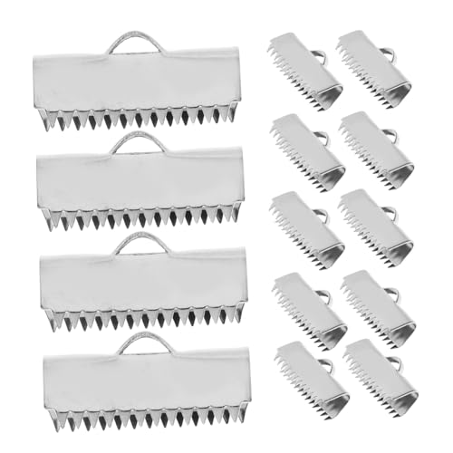 UTHCLO 20 Stück Edelstahl Schmuckverbinder Crimp Endkappen für Lederband DIY Armband Verschluss Anhänger Kordelstopper Langlebig und Einfach zu Befestigen UTHCLO 20 Stück Edelstahl Schmuckverbinder Crimp Endkappen für Lederband DIY Armband Verschluss Anhänger Kordelstopper Langlebig und Einfach zu Befestigen von UTHCLO