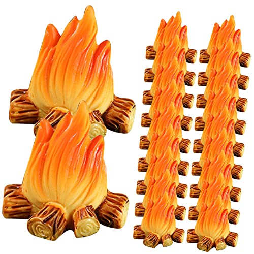 UTHCLO 20 Stück Feuerschmuck Miniaturen Lagerfeuer-Modell Lagerfeuer Vortäuschen Camping -Party -Dekorationen Künstlich Miniatur-lagerfeuerfiguren Partyzubehör Für Lagerfeuer Flamme Harz von UTHCLO