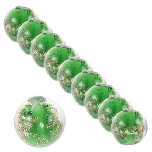 UTHCLO 20 Stück Grüne Glow in The Dark Glasperlen Rund DIY Schmuckperlen für Armbänder Halsketten Basteln Leuchtende Spacer Perlen Langlebig Robust von UTHCLO