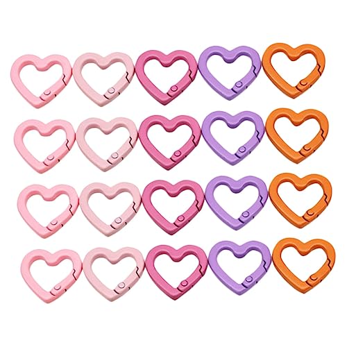 UTHCLO 20 Stück Herzförmige Schlüsselanhänger Clips Feder Karabinerhaken für DIY Schmuck und Taschenzubehör UTHCLO 20 Stück Herzförmige Schlüsselanhänger Clips Feder Karabinerhaken für DIY Schmuck und Taschenzubehör von UTHCLO
