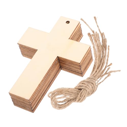 UTHCLO 20 Stück Holzkreuze Mini Kreuze Unfertige Kreuze Halloween Holzscheiben Ausschnitte Holzscheiben Für Tafelaufsätze Unfertiges Holzkreuz Holzanhänger Beige von UTHCLO