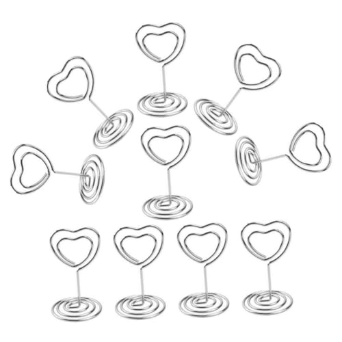 UTHCLO 20 Stück Metall Kartenhalter mit Stabilem Standfuß Memo Fotoclips Silberne Tischkartenhalter für Hochzeit Party und Büro Herzform Multifunktionale Notizständer UTHCLO 20 Stück Metall Kartenhalter mit Stabilem Standfuß Memo Fotoclips Silberne Tischkartenhalter für Hochzeit Party und Büro Herzform Multifunktionale Notizständer von UTHCLO