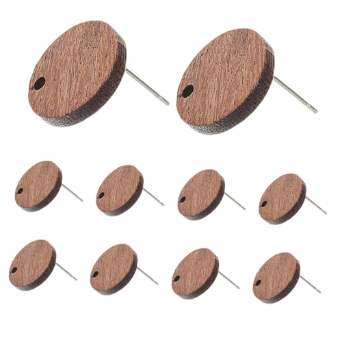 UTHCLO 20 Stück Rohlinge Für Ohrringe Aus Holz – Runde, Flache Ohrring-beschläge Zum Basteln Von Handgefertigtem Schmuck, Ohrstecker Und Creolen Für Damen-accessoires von UTHCLO