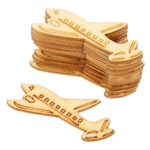 UTHCLO 20 Stück Teiliges DIY Holz Flugzeug Modell Set Kreative Doodle Bastelstücke aus Holz Glatte Oberfläche Kindersicher Leicht und Langlebig für Dekorationsprojekte Holzhandwerk von UTHCLO