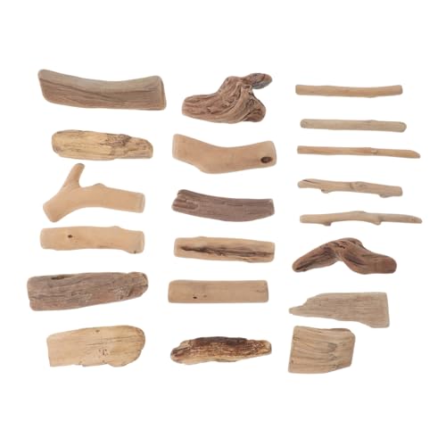 UTHCLO 20 Stück Teiliges Dekorationsset aus Naturbelassenem Poliertem Holz Vielseitig für DIY Bastelprojekte Hochzeitsdeko und Wohnraumgestaltung Geeignet Nachhaltige Holzbausteine für von UTHCLO