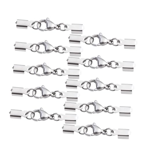 UTHCLO 20 Stück Teiliges Karabiner Verschlüsse aus Metalllegierung Silberfarbene Schmuckklemmen für DIY Armband Halskette Ohrringe Anhänger Langlebige Bastelverschlüsse für von UTHCLO