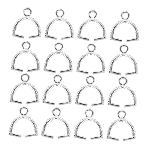 UTHCLO 20 Stück Teiliges Kupfer DIY Schmuckverbinder Feiner Pinch Clip Verschluss Einfache Montage für Anhänger Armbänder und Halsketten Silberfarbene Quetschperlen Bastelzubehör von UTHCLO