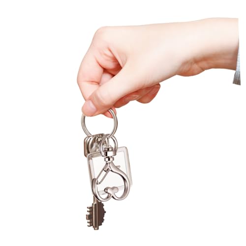 UTHCLO 20 Stück Teiliges Metall Karabiner Herz und Stern Schlüsselanhänger Clips Drehbar Federclip Verschluss für DIY Handtaschen Zubehör Langlebig und Einfach zu Bedienen von UTHCLO