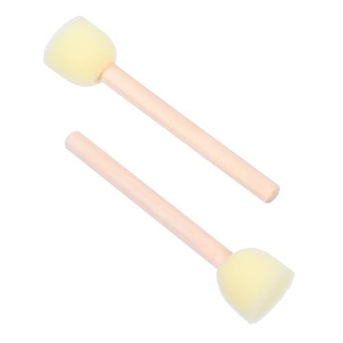 UTHCLO 20 Stück Teiliges Set Runde Schwamm Pinsel mit Holzgriff Waschbare Malwerkzeuge Sicherer Schwamm Pinsel für Acrylfarben DIY Kunstunterricht für Vorschulkinder und Anfänger von UTHCLO