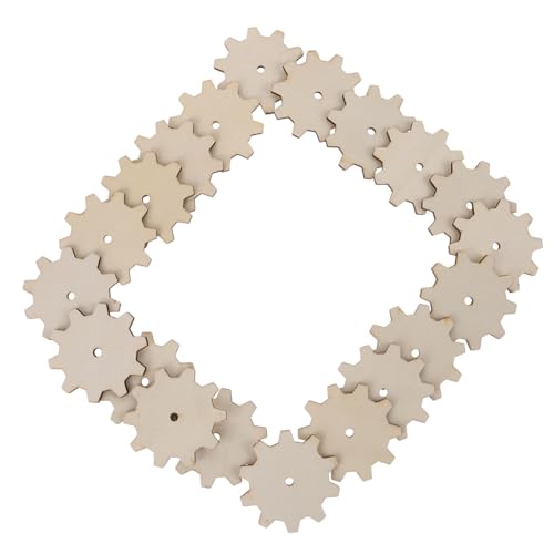 UTHCLO 20 Stück Unbearbeitete Holzscheiben im Design DIY Bastelzubehör für Kreative Projekte Durchmesser für Malen und Dekoration von UTHCLO