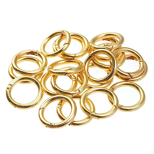 UTHCLO 20 Stück Zinklegierung Schlüsselring Polierte Feder Ringe für Schmuckherstellung Bastelarbeiten Taschen und Mehr Gold von UTHCLO