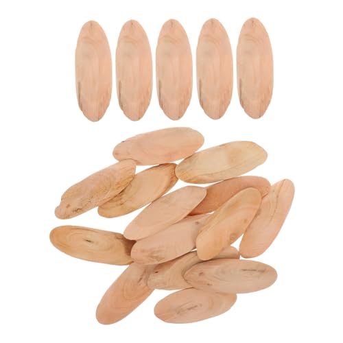 UTHCLO 20 Stücke unvollendetes Holzhandwerk komprimierter Keks Holzformen Beige von UTHCLO