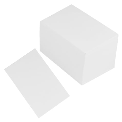 UTHCLO 200 Stück Blanko Englisch Wörter Karteikarten Weiß Doppelseitig Bedruckbar Memo Karten für DIY Grußbotschaften Scrapbooking und Geschenketiketten von UTHCLO