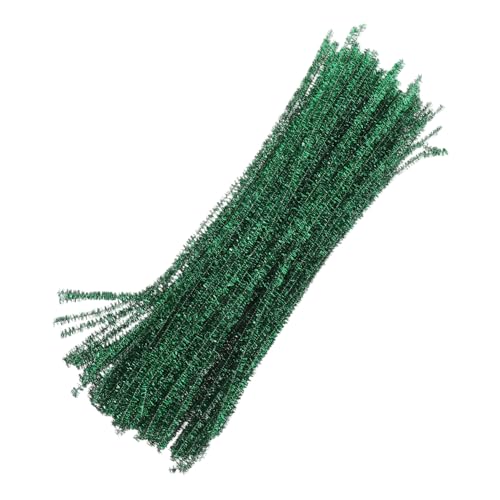 UTHCLO 200 Stück Grüne Glitter Twisted Stems Pfeifenreiniger Bastelzubehör Weihnachten DIY Party Favors Flexibel für Kreative Handarbeiten und Dekorationen von UTHCLO