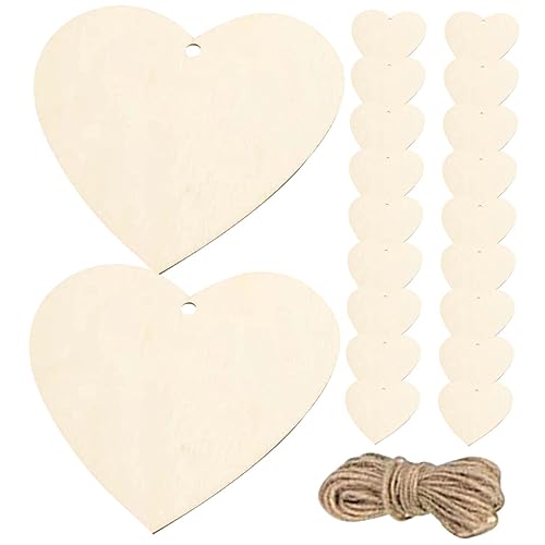 UTHCLO 200 Stück Herzförmige Holzscheiben Unbehandelte DIY Holzherzen für Bastelprojekte Hochzeitsdekoration Valentinstag mit Juteschnur für Kreative Handwerksarbeiten und Partys UTHCLO 200 Stück Herzförmige Holzscheiben Unbehandelte DIY Holzherzen für Bastelprojekte Hochzeitsdekoration Valentinstag mit Juteschnur für Kreative Handwerksarbeiten und Partys von UTHCLO