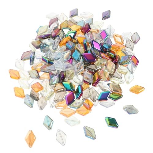 UTHCLO 200 Stück Mittellochige Diamantförmige Glasperlen für DIY Armband Schmuckherstellung Bunte Spacer Beads Handgefertigte Glasperlen für Bastelprojekte und Schmuckzubehör UTHCLO 200 Stück Mittellochige Diamantförmige Glasperlen für DIY Armband Schmuckherstellung Bunte Spacer Beads Handgefertigte Glasperlen für Bastelprojekte und Schmuckzubehör von UTHCLO