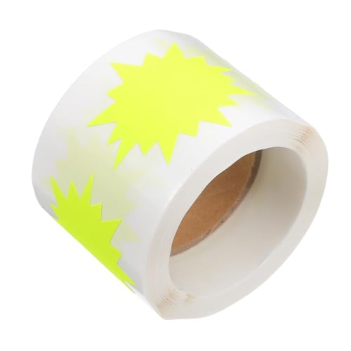 UTHCLO 200 Stück Preisetiketten Selbstklebend Fluoreszierend Gelb Kreative Explosionsform Haftend Vielseitig Für Verkaufsschilder Garagenverkauf Einzelhandel UTHCLO 200 Stück Preisetiketten Selbstklebend Fluoreszierend Gelb Kreative Explosionsform Haftend Vielseitig Für Verkaufsschilder Garagenverkauf Einzelhandel von UTHCLO