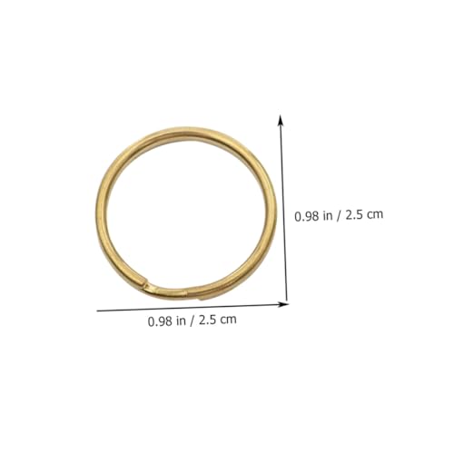 UTHCLO 200 Stück Schlüsselringe aus Metall Retro Stil Robuste Geteilte Schlüsselanhänger Ringe für Schlüsselorganisation DIY Schmuck und Anhänger Zubehör Goldfarben von UTHCLO