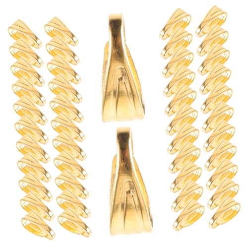 UTHCLO 200 Stück Verschlüsse Zur Schmuckherstellung Spinnerkordel Schmuckverschlüsse Goldhalsketten Biegeringe Halskettenverschlüsse Anhänger Stapelanhänger Für Armbänder von UTHCLO