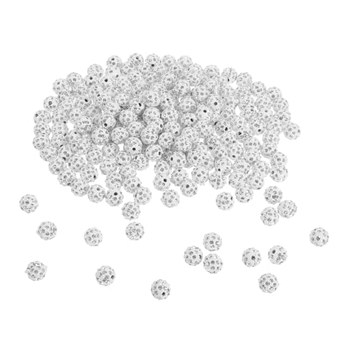 UTHCLO 200 Stück Weiße Glänzende Disco Ball Strass Clay Perlen für Schmuckherstellung Funkelnde Shamballa Schmuckperlen für Halsketten Armbänder und Ohrringe Vielseitig für Kreative UTHCLO 200 Stück Weiße Glänzende Disco Ball Strass Clay Perlen für Schmuckherstellung Funkelnde Shamballa Schmuckperlen für Halsketten Armbänder und Ohrringe Vielseitig für Kreative von UTHCLO