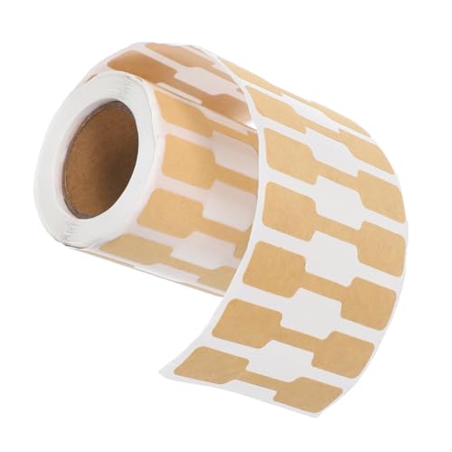 UTHCLO 2000 Stück Selbstklebende Schmuck-etiketten Rechteckige Preisaufkleber für Ringe Halsketten Armbänder und Ohrringe Leicht Beschreibbare Kraftpapier-aufkleber für Sichere von UTHCLO