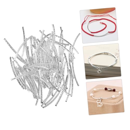 UTHCLO 200Stücke Gebogene Kupferperlen für DIY Schmuck Röhrenperlen für Armbänder und Halsketten Vielseitige Bastelmaterialien für Heimdekorationen und Projekte von UTHCLO