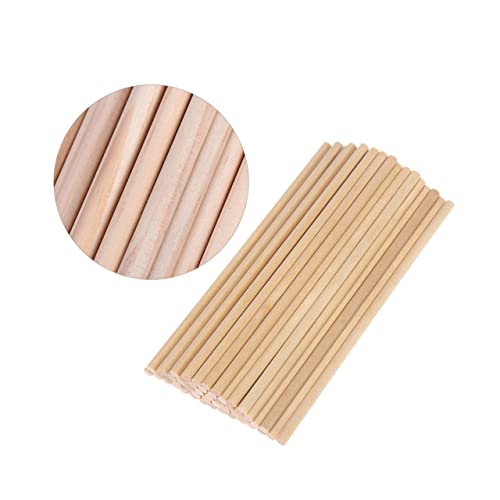 UTHCLO 200Stücke Holz Bastelstäbe Runde Dübel für DIY Modellbau und Handwerk für Bastelprojekte und Holzarbeiten von UTHCLO