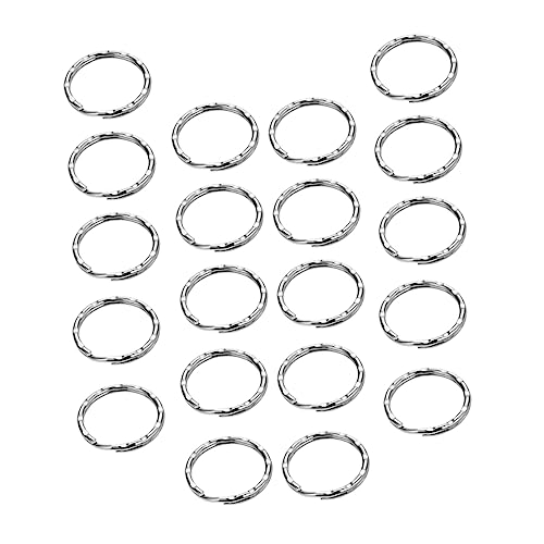 UTHCLO 200Stücke Metall Schlüsselringe Geteilte Schlüsselanhänger für DIY Handwerk für Schlüssel Karten und Mehr Langlebig und Praktisch für Projekte von UTHCLO