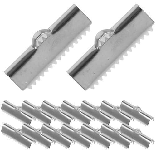 UTHCLO 20Stücke Lederbandklemmen für Schmuckherstellung Metallwickelverschlüsse für Verschiedene Schnurstärken Einfach zu Befestigen für Projekte von UTHCLO