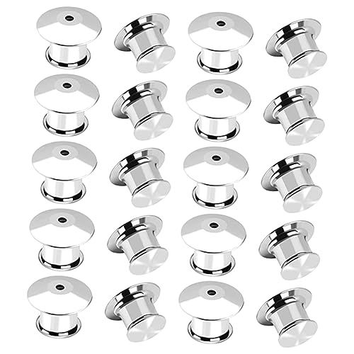 UTHCLO 20Stücke Locking Pin Backs Abzeichenrückverriegelung für DIY Handwerk Metall Pins für Schmuckherstellung und Projekte Professionelle und Spezielles Design von UTHCLO
