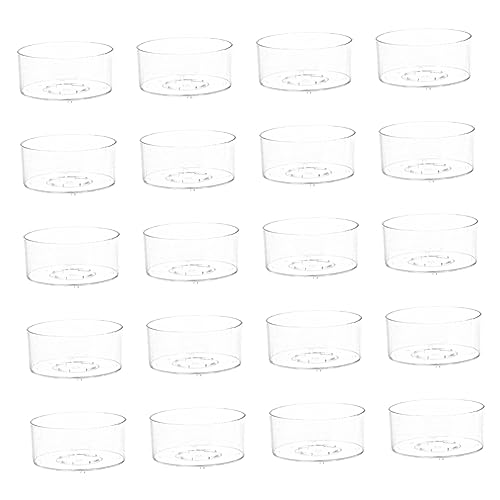 UTHCLO 20Stücke Plastikbehälter für DIY Kerzenherstellung Runde Kerzenschalen für Projekte und Langlebig und Vielseitig Einsetzbar von UTHCLO