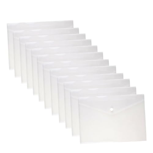 UTHCLO 24 A4 Aktentasche Dateiordner Organizer Dokumentenmappen mit Verschluss schnappen Unterlagen transparent Office-Dateiordner Aktenumschläge mit Verschluss Dokumenttasche Weiß von UTHCLO