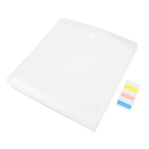 UTHCLO 24 Stück Teiliges Klebeband Dokumententaschen mit Deckel und Sicherem Verschluss Kunststoff Scrapbooking Organizer für Bastelpapier Dokumente und Karton Inklusive Etiketten für von UTHCLO