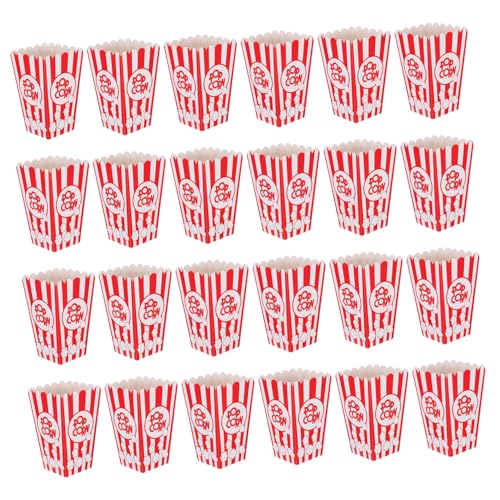 UTHCLO 24 Stück Teiliges Popcorn Papiertüten Gestreifte Snackboxen mit Wellenförmigem Rand Stabile Papierbehälter für Popcorn Süßigkeiten Geburtstagspartys und Filmabende UTHCLO 24 Stück Teiliges Popcorn Papiertüten Gestreifte Snackboxen mit Wellenförmigem Rand Stabile Papierbehälter für Popcorn Süßigkeiten Geburtstagspartys und Filmabende von UTHCLO