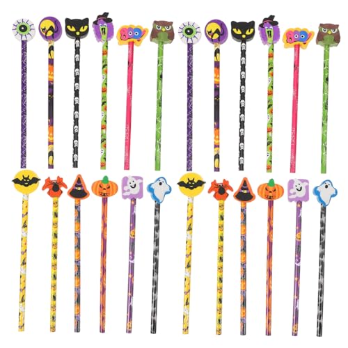 UTHCLO 24 Stück Teiliges Zeichenbleistift mit Radiergummi Bunte Holzstifte für Schüler Langlebig und Farbintensiv als Halloween für Kreative Malaktivitäten UTHCLO 24 Stück Teiliges Zeichenbleistift mit Radiergummi Bunte Holzstifte für Schüler Langlebig und Farbintensiv als Halloween für Kreative Malaktivitäten von UTHCLO