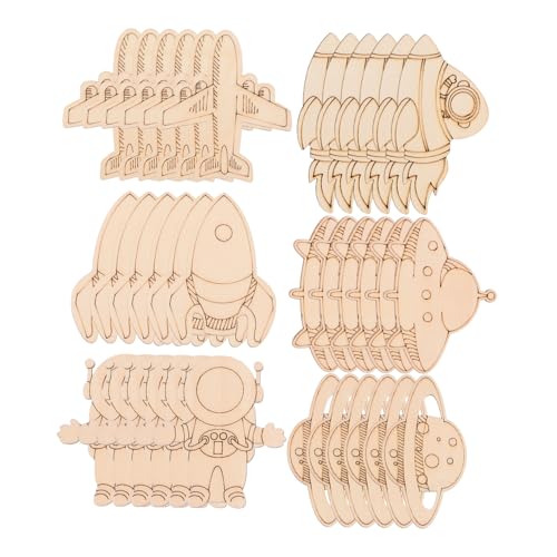 UTHCLO 24 Stück Weltraum Unvollendete Holzausschnitte Holzhandwerk Flugzeuge Holzstücke Für Kinder Home Decor Ornament DIY Craft Art Project Chips UTHCLO 24 Stück Weltraum Unvollendete Holzausschnitte Holzhandwerk Flugzeuge Holzstücke Für Kinder Home Decor Ornament DIY Craft Art Project Chips von UTHCLO