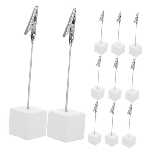 UTHCLO 24Stücke Holz Notizhalter Mit Krokodilklemmen Für Fotos Notizen Und Tischkarten Für Büro Und Veranstaltungen Weiße Organizer Clips von UTHCLO