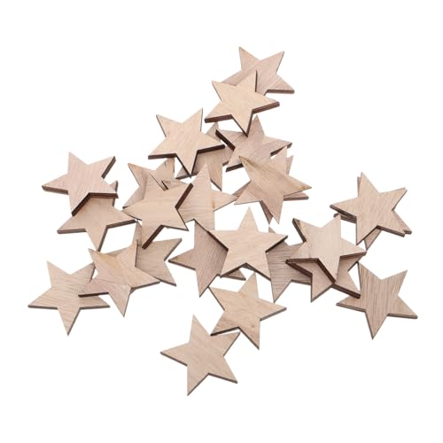 UTHCLO 25 Stück Kleine Sternornamente Aus Massivem Holz Weihnachtshandwerk Holzstern Bastelbedarf Für Weihnachten Holzornamente Für Das Kunsthandwerk Ornamente Zum Basteln Hölzern Brown von UTHCLO