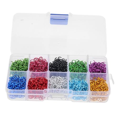 UTHCLO 250 Stück Bunte Aluminium Sprungringe Offene Schmuckverbinder für DIY Armbänder Schlüsselanhänger und Schmuckreparatur Leicht Vielseitig für Halsketten und Bastelprojekte UTHCLO 250 Stück Bunte Aluminium Sprungringe Offene Schmuckverbinder für DIY Armbänder Schlüsselanhänger und Schmuckreparatur Leicht Vielseitig für Halsketten und Bastelprojekte von UTHCLO