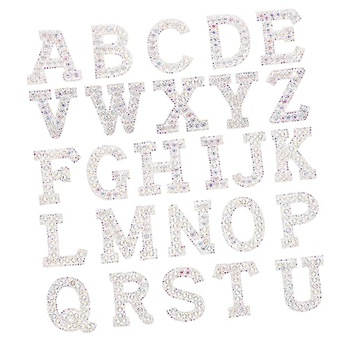 UTHCLO 26 Stück Glitzer Aufnäher Selbstklebende Bügelbuchstaben für Textilien zum Aufnähen und Dekorieren von Kleidung Taschen und Diy Projekten UTHCLO 26 Stück Glitzer Aufnäher Selbstklebende Bügelbuchstaben für Textilien zum Aufnähen und Dekorieren von Kleidung Taschen und Diy Projekten von UTHCLO