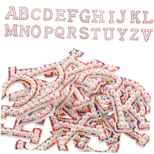 UTHCLO 26 Stück Teiliges Bling Buchstaben Stoffpatch Strapazierfähige Glitzer Applikationen zum Aufbügeln für DIY Kleidung Taschen Rucksäcke Jeans und Stilvoller Schmuck für Bastelbedarf von UTHCLO