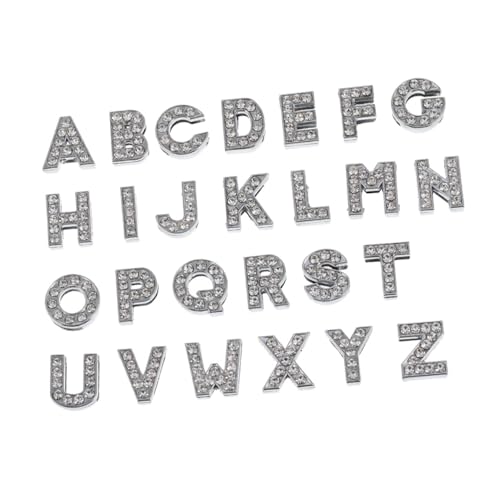 UTHCLO 26 Stück Teiliges DIY Buchstabenanhänger Charms für Armband Halskette Schmuckherstellung Langlebig Glänzend Vielseitig für Bastler und Schmuckliebhaber von UTHCLO