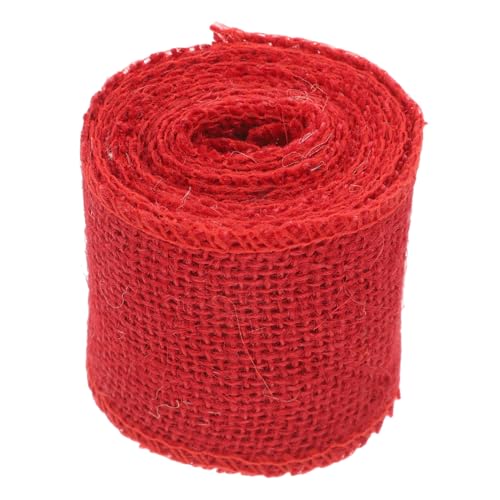 UTHCLO 2M Jute Sackleinenband Rolle Rot für Weihnachtsdekoration Basteln Geschenkverpackung Natürliches Juteband für Ideen und Festliche Anlässe UTHCLO 2M Jute Sackleinenband Rolle Rot für Weihnachtsdekoration Basteln Geschenkverpackung Natürliches Juteband für Ideen und Festliche Anlässe von UTHCLO