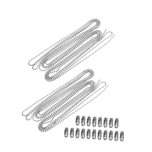 UTHCLO 2Sätze Wulstkette mit Stecker Anpassbare Perlenkette für DIY Projekte Rostfreies Material Hochwertige Verarbeitung für Bastelarbeiten UTHCLO 2Sätze Wulstkette mit Stecker Anpassbare Perlenkette für DIY Projekte Rostfreies Material Hochwertige Verarbeitung für Bastelarbeiten von UTHCLO